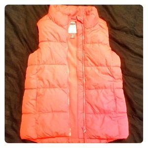Girls Bright Coral Vest